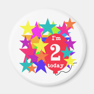 Stars and Balloon 2nd Birthday T-shirts and Gifts Magnet