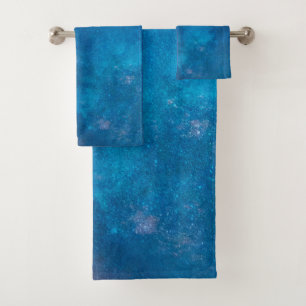 Stars and Blue Night Sky Artwork   Towel Set