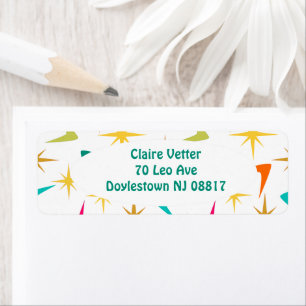 Stars and Boomerangs Return Address Label