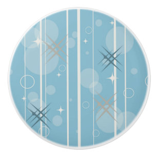 Stars and circles shapes ceramic knob