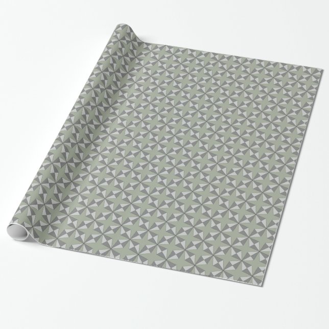 Stars and Diamonds any Colour Geometric Pattern Wrapping Paper (Unrolled)