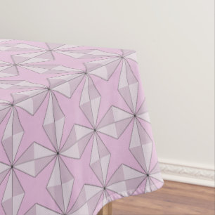 Stars and Diamonds Pink Tablecloth