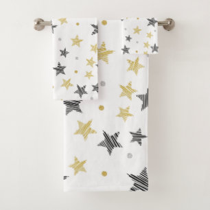 Stars And Dots Bath Towel Set