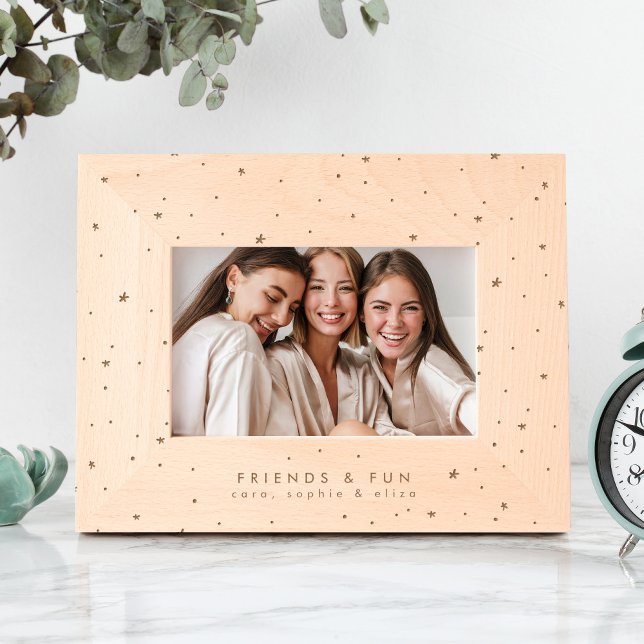 Stars and dots fun simple personalised etched frames (Creator Uploaded)