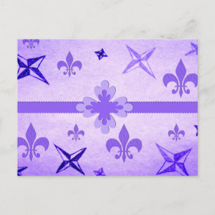 Stars and Fleur De Lis Postcard