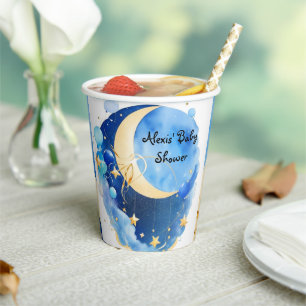 Stars and Moon Baby Shower Paper Cups