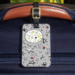 Stars and Moon Luggage Tag