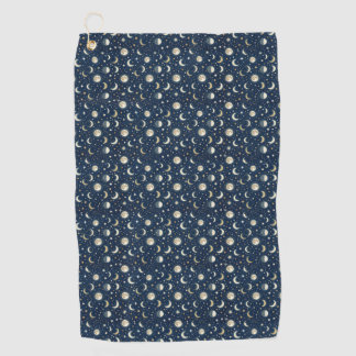Stars and Moon Pattern Golf Towel