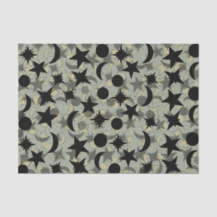 STARS AND MOONS by Slipperywindow Tissue Paper