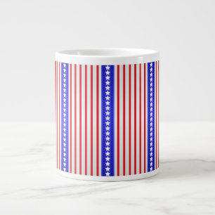Stars and Pinstripes Large Coffee Mug