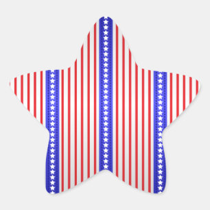 Stars and Pinstripes Star Sticker