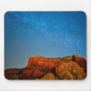 Stars and Red Rock Mouse Pad