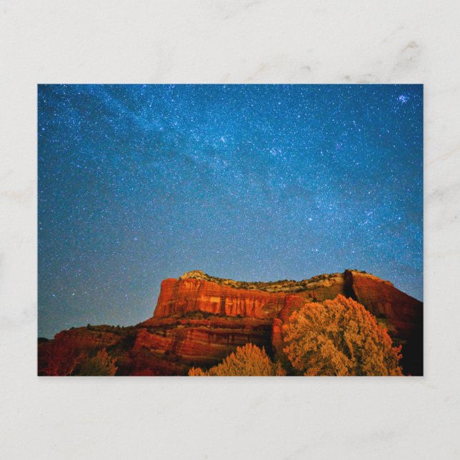 Stars and Red Rock Postcard (Front)