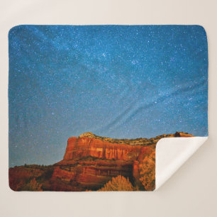 Stars and Red Rock Sherpa Blanket