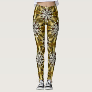 Stars And Shapes Abstract Art Pattern Leggings