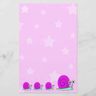 Stars and Snail Stationery