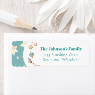 Stars And Space Adventure Birthday Party Menu Return Address Label