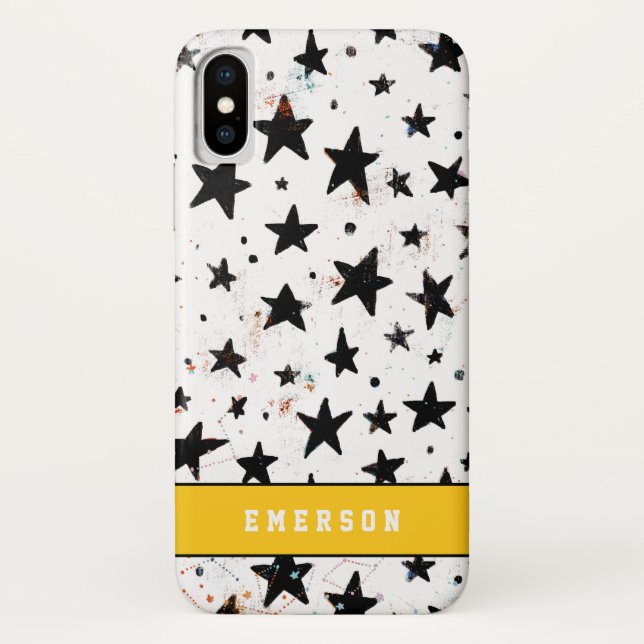 stars and space fun astronomy pattern Case-Mate iPhone case (Back)