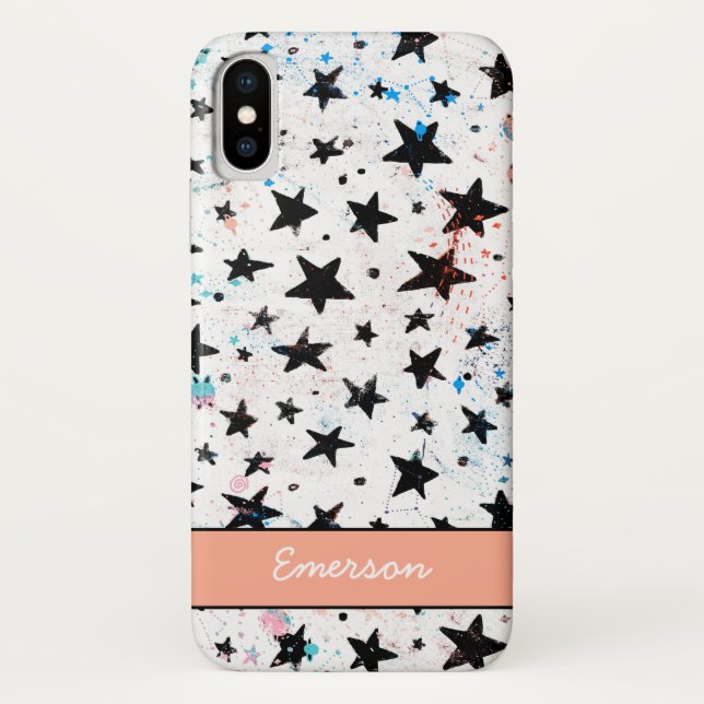 stars and space fun astronomy pattern Case-Mate iPhone case (Back)