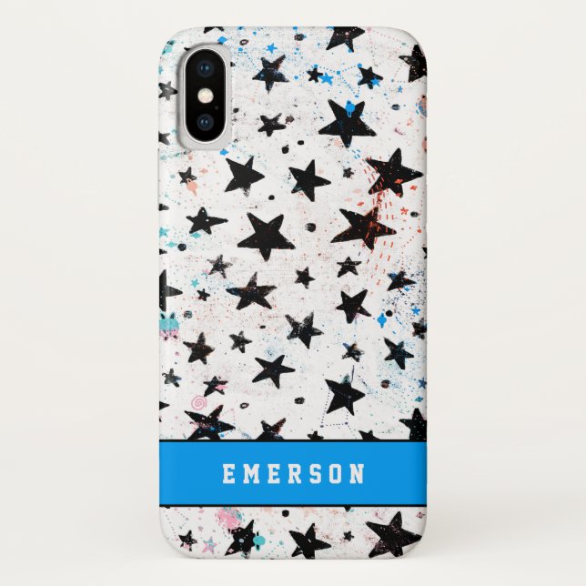 stars and space fun astronomy pattern Case-Mate iPhone case (Back)