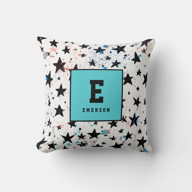 stars and space fun astronomy pattern cushion (Front)