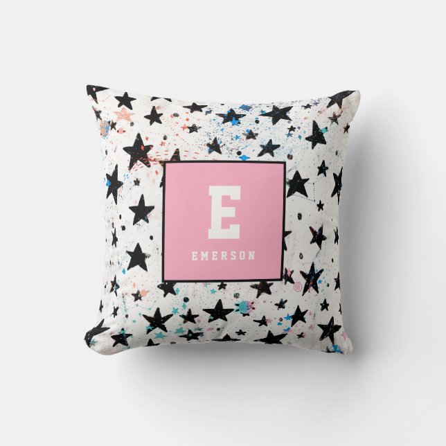 stars and space fun astronomy pattern cushion (Front)