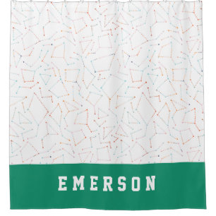 Stars and space fun astronomy pattern shower curtain