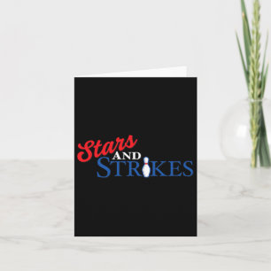 Stars And Strikes Bob Bowling Team American Colour Card