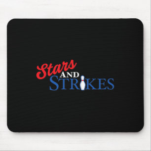 Stars And Strikes Bob Bowling Team American Colour Mouse Pad