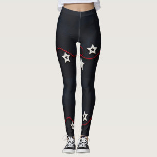 Stars And String Unique Floating Pattern Leggings