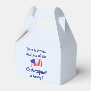 Stars and Stripes 1st Birthday Favour Box
