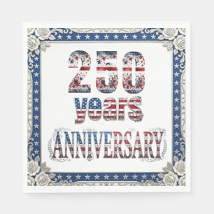 Stars And Stripes 250 Years Anniversary Patriotic Napkin