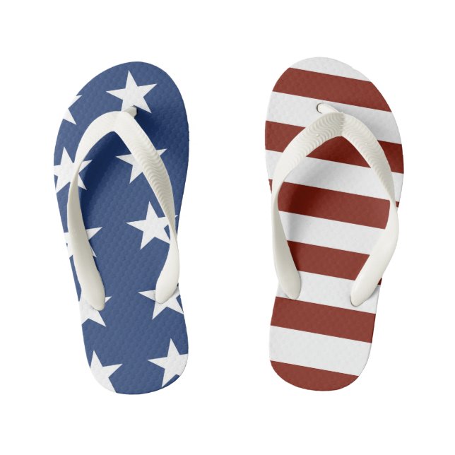 Stars and Stripes 3 Flip Flops (Footbed)