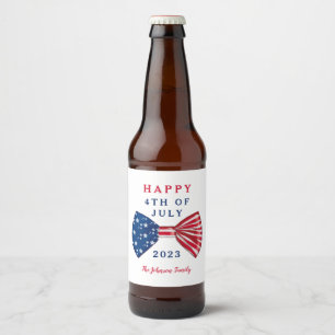 Stars And Stripes 4th Of July Classic Beer Bottle Label