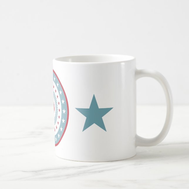 Stars and Stripes 4th of July Coffee Mug (Right)