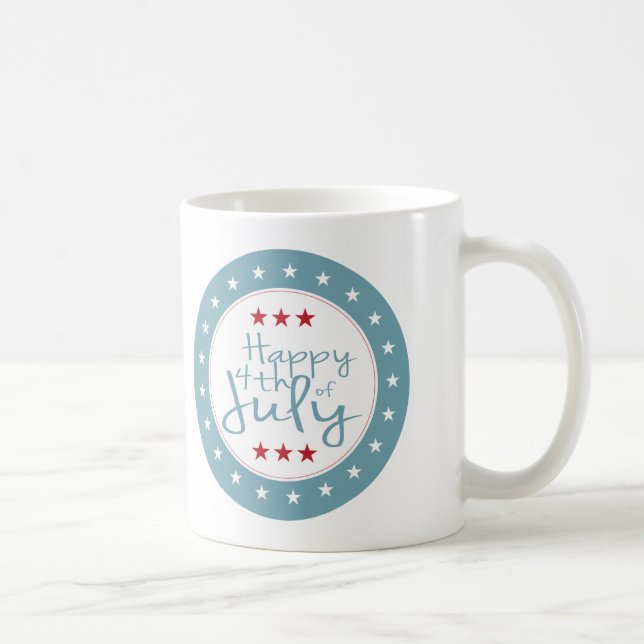 Stars and Stripes 4th of July Coffee Mug (Right)