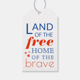 Stars and Stripes 4th of July Gift Tag