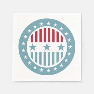 Stars and Stripes 4th of July Paper Napkin Set