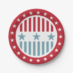 Stars and Stripes 4th of July PartyPaper Plate