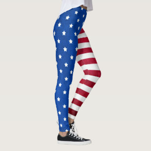 Stars and Stripes-American Flag by Shirley Taylor Leggings