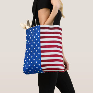Stars and Stripes-American Flag by Shirley Taylor Tote Bag
