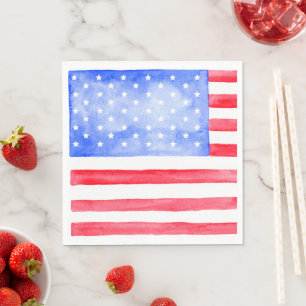 Stars and Stripes American Flag   Napkin