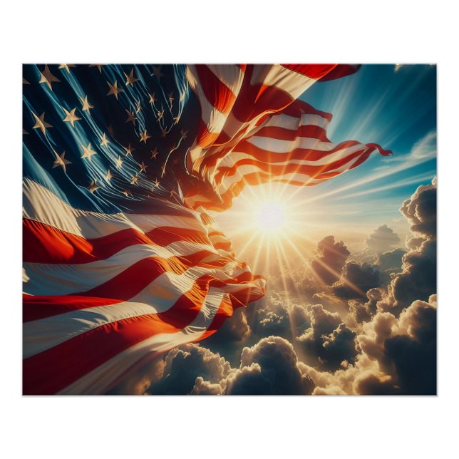 Stars and Stripes, American FLAG, Old Glory Poster (Front)