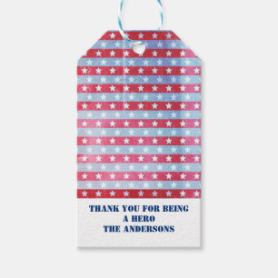 Stars and Stripes American Flag Patriotic Gift Tags