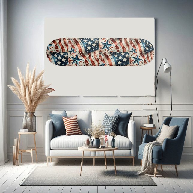 Stars and Stripes American Flag Red White Blue Fun Skateboard (Stars and Stripes American Flag Red White Blue Fun Skateboard)