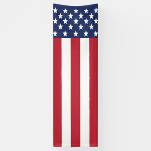 Stars and stripes American flag vertical Banner