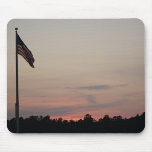 Stars and Stripes and a Sunset Mouse Pad