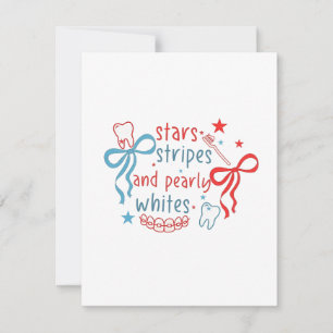 Stars and Stripes and Pearly Whites 4th Of July Card