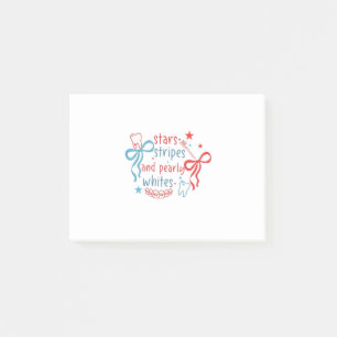 Stars and Stripes and Pearly Whites 4th Of July Post-it Notes