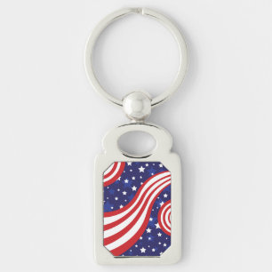 Stars and Stripes Are Waving Key Ring